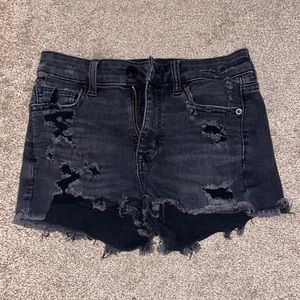 American Eagle Size 4 Black Jean Shorts